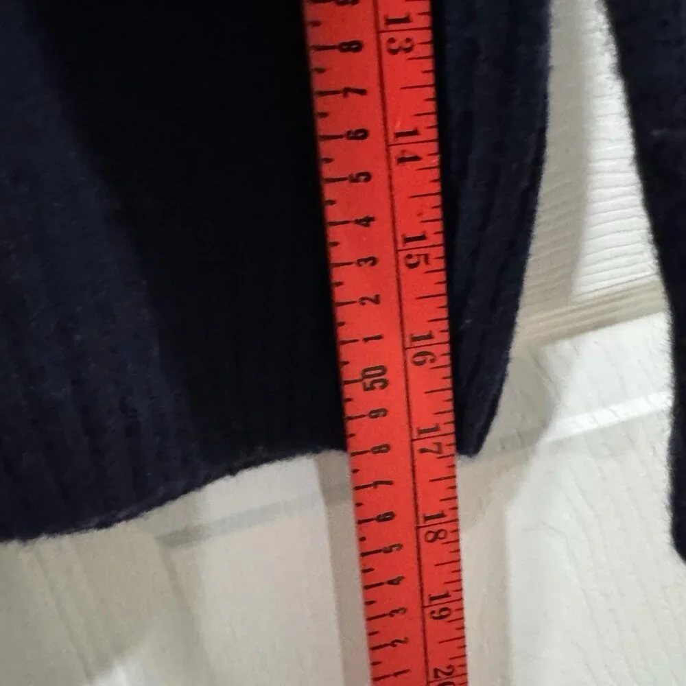 Daniele Blasi‎ Sweater Sz Medium M Blue Wool 1/4 Zip Made in Italy Mens